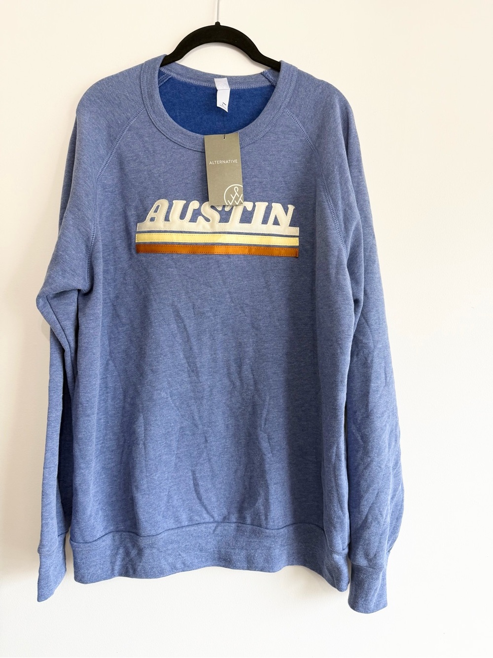 NWT Alternative Austin Graphic Crewneck Sweater - Blue
